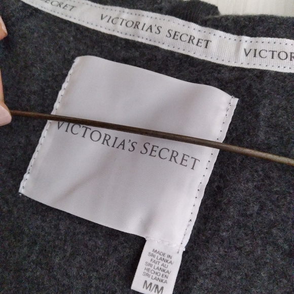 Victoria's Secret VS zip up hoodie shirt jacket, charcoal gray, NEW - Picture 4 of 11